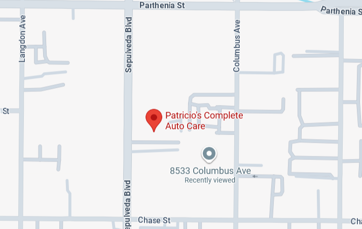 Patricio's Complete Auto Care Map